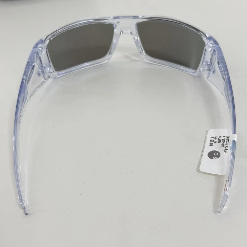 Oakley Sunglasses Heliostat OO9231-0761 Clear Frames Prizm Sapphire Lenses NEW